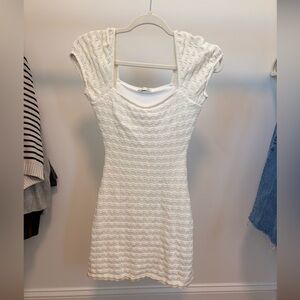 Hollister White Textured Mini Dress